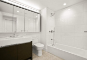 Marble tiled bathroom walls, flooring and countertops